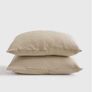 NWOT QUINCE Organic Airy Gauze Sham Set King Dune 6094